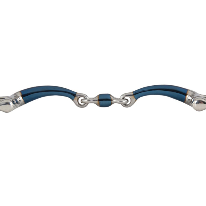 Wędzidło podwójnie łamane anatomiczne D-Ring Waldhausen Sweet Iron 