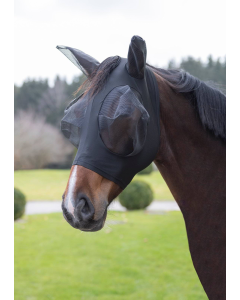 Maska przeciwowadowa dla konia z uszami Covalliero FinoStretch