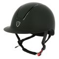 KASK EQUITHÈME „GLINT MAT” czarny, błyszcząca czarna wstawka konturowa