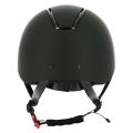 KASK EQUITHÈME „GLINT MAT” czarny, błyszcząca czarna wstawka konturowa