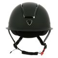 KASK EQUITHÈME „GLINT MAT” czarny, błyszcząca czarna wstawka konturowa