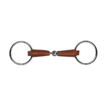 Wędzidło pojedynczo łamane pokryte sk&oacute;rą Feeling