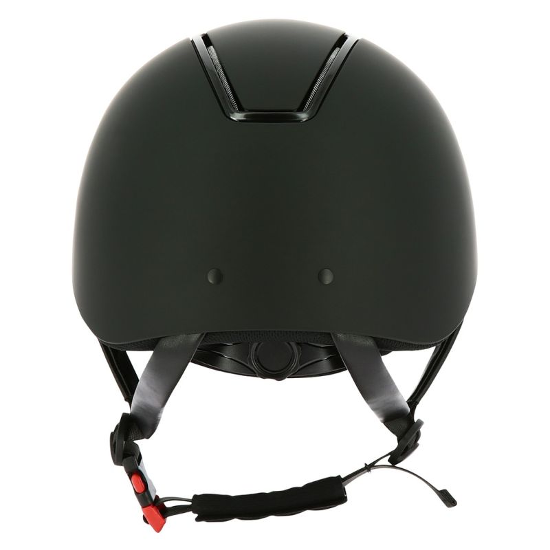 KASK EQUITHÈME „GLINT MAT” czarny, błyszcząca czarna wstawka konturowa